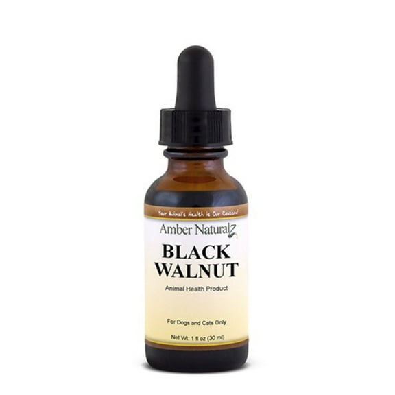 Amber NaturalZ Black Walnut for Dogs and Cats | Supports Normal Digestive & Elimination Processes 1oz