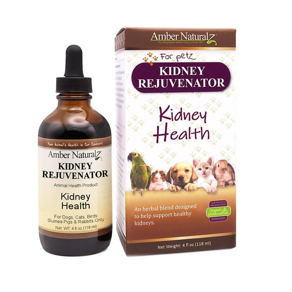 Amber NaturalZ Kidney Rejuvenator for Pets | Pet Herbal Supplement for Kidney Support 4oz