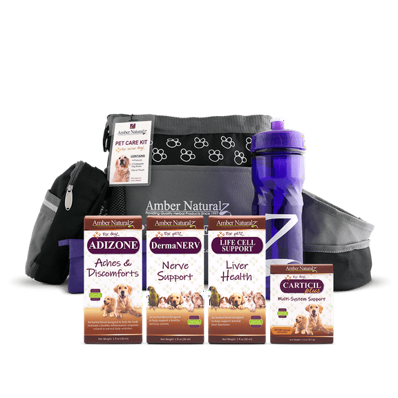 Amber NaturalZ Pet Care Kit for Senior Dogs | Promotes Healthy Joints, Nerves, Liver, & Comfort