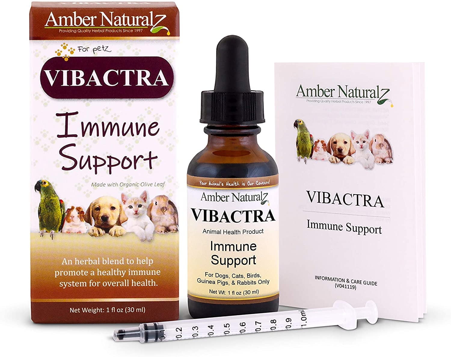 Fresh Look at Amber Naturalz Vibactra Herbal Blend Immune Support For Dogs Cats