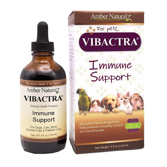 Amber NaturalZ Vibactra Immune Support for Pets | For Immune Support & Microbial Balance 4oz