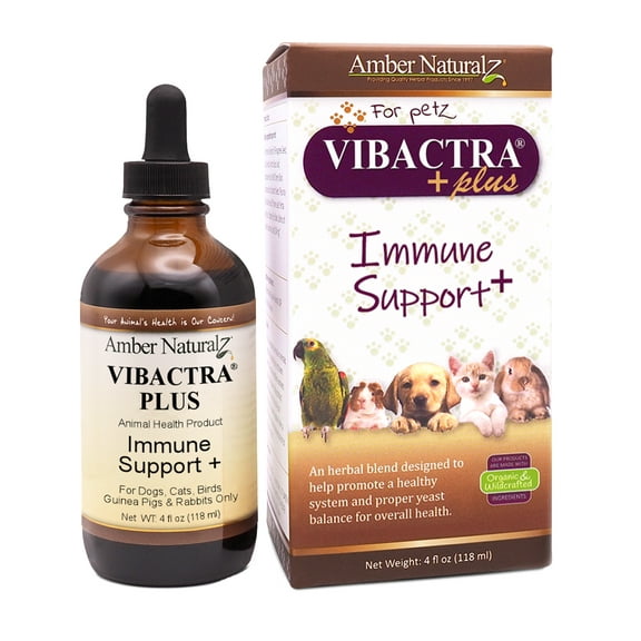 Amber NaturalZ Vibactra Plus Immune Support for Pets | For Immune & Antioxidant Support 4oz