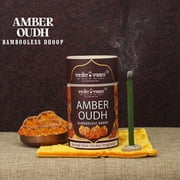 Amber Oudh Incense   Bambooless & Handcrafted   Long-Lasting Dhoop for Daily Rituals, Yoga & Meditation 35 Counts