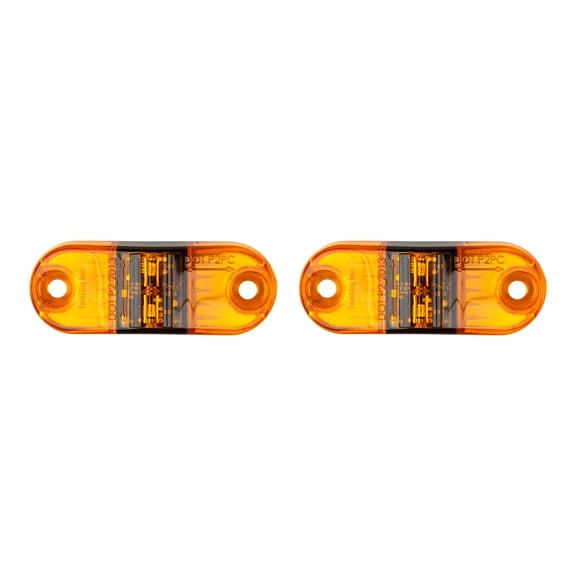 Amber P2/PC Sidemarker LED Light W/ 6" Pigtail (2 Pack), Pack (2)