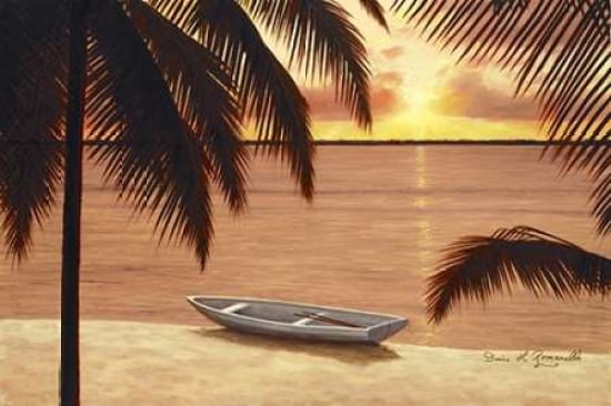 Amber Palms Canvas Art - Diane Romanello (12 x 18)