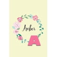 thumbnail image 1 of Amber: Personalized Monogram Initial Journal - Pink Marble and Gold Cover with Feminine Pages for Women and Girls, 1 of 1