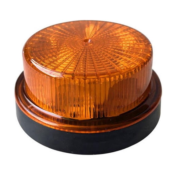 Amber Plastic LED Side Lights with Strobe and Rotate Modes for 12-24V Cars, Trucks, Trailers, and Boats