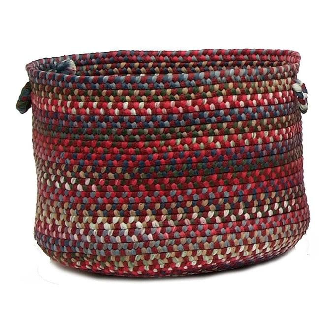 Amber Red 18" Hand-Guided Fabric Storage Basket
