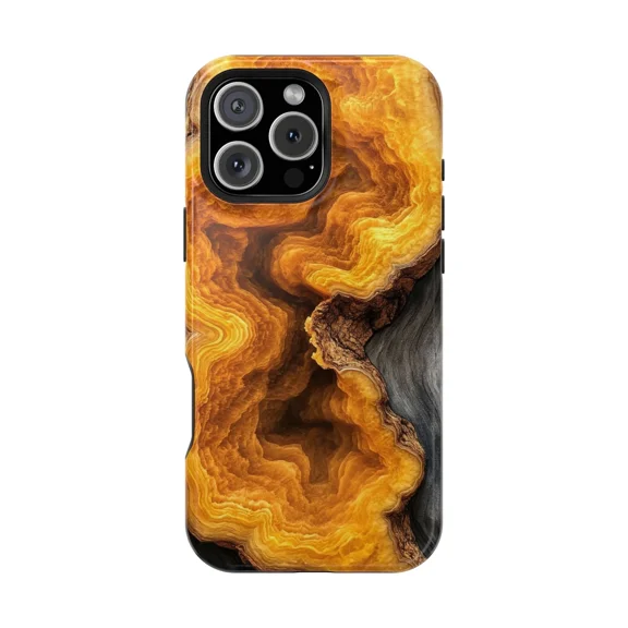 Amber Resin Marble Print Texture Case for iPhone 11-17 Pro Max