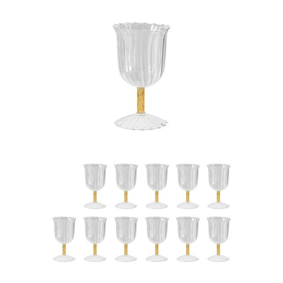 Amber Ribbed Glass Vase, Flared Bowl