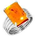 thumbnail image 1 of Amber Ring 925 Sterling Silver Handmade Jewelry, 1 of 5