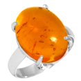 thumbnail image 1 of Amber Ring 925 Sterling Silver Handmade Jewelry, 1 of 5