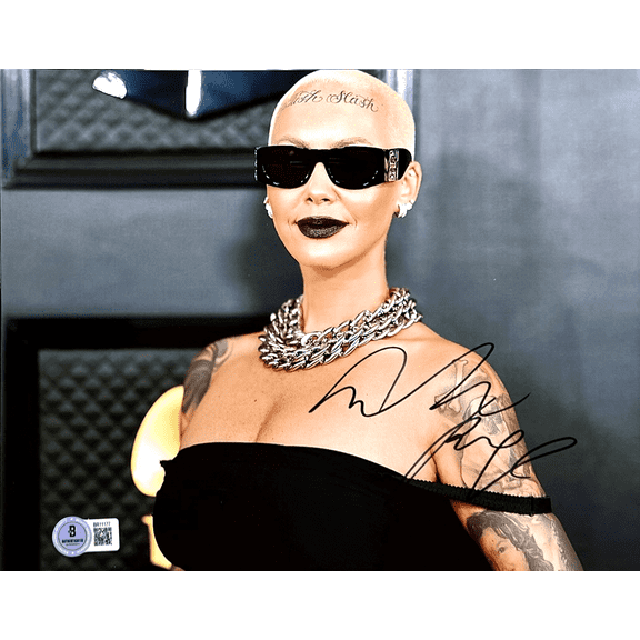 Amber Rose Signed Autograph 8x10 Beckett Authentication 1