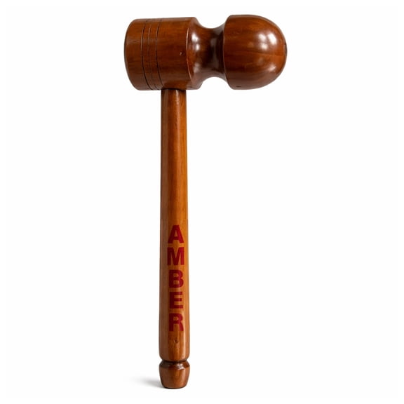 Amber Sporting Goods Cricket Stump Wooden Mallet Wooden Mallet/Hammer for Knocking and Bat Preparation