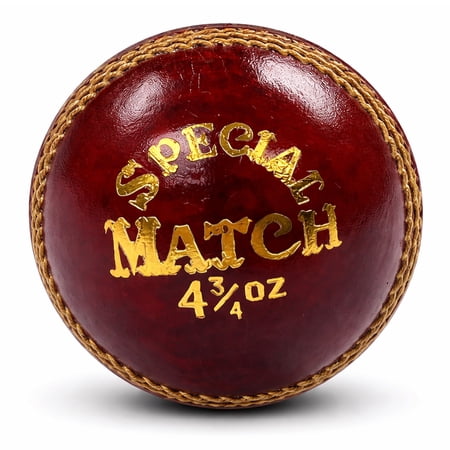 Amber Sporting Goods Leather Cricket Ball Professional-Grade, Durable, Ideal for High-Scoring Matches