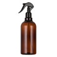 thumbnail image 1 of Amber Spray Bottle - Refillable 500ML Plastic Spray Bottle with Adjustable Nozzle Leak Proof Fine Mist for Cleaning Plant BBQ Essential Oil Alcohol Hair Care Reusable Leakproof Trigger Sprayer, 1 of 5