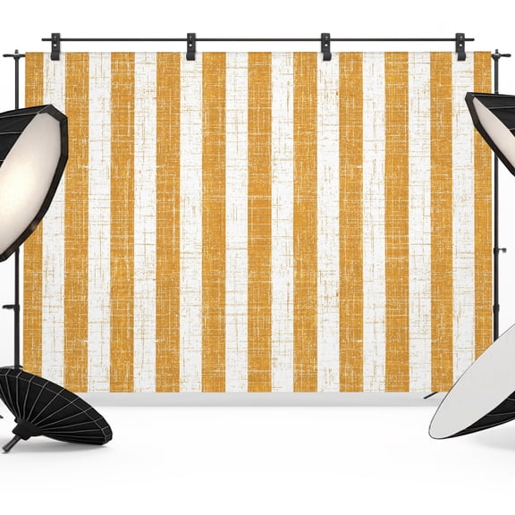 Amber Stripes Backdrops for Photography, Modern Abstract Linens Farmhouse Fabric Photo Background Sturdy Studio Props for Photo Studio, Video Recording, Booth & Photoshoot 7x5ft
