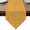 thumbnail image 1 of Amber Table Runner Linen Burlap Table Runner 60 Inches Long Farmhouse Vintage Amber Solid Color Modern Dresser Scarves for Kitchen Island Coffee Dining Room Party Wedding Holiday Decor 13"x60", 1 of 8