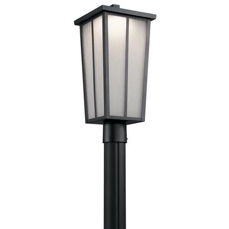 Amber Valley LED Outdoor Post Lantern in Textured Black