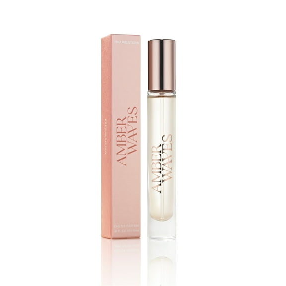 Amber Waves Eau de Parfum Purse Spray, 0.33 fl oz Warm Vanilla, Creamy Fig, Sandalwood, Cedar