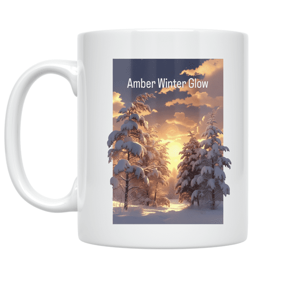Amber Winter Glow Scene - Cozy Home Lover - 11 oz Ceramic Coffee Mug