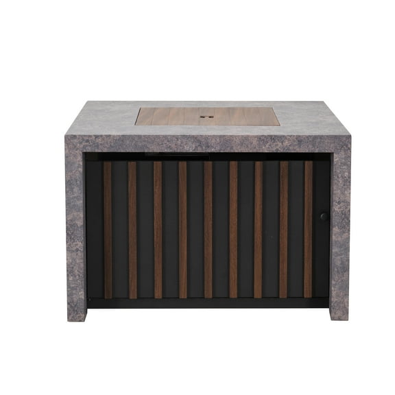 AmberCove Farnsworth 38" Square LP Firepit Table