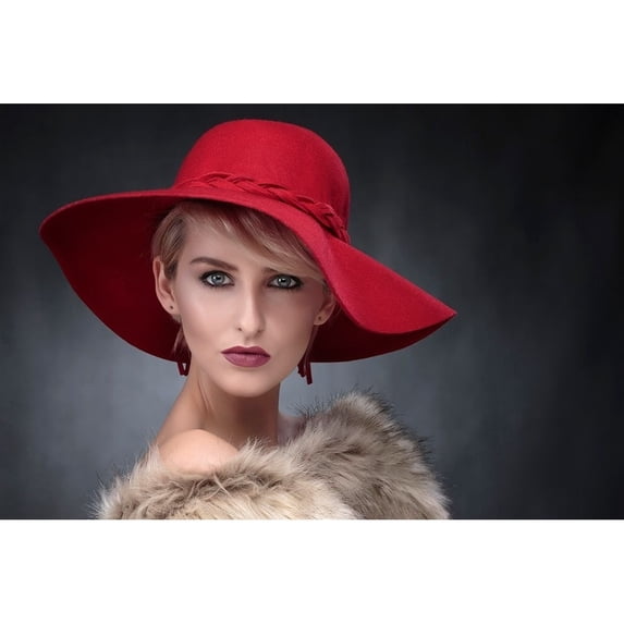 AmberS Red Hat Poster Print - Hugh Wilkinson