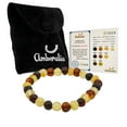thumbnail image 1 of Amberalia Elastic Baltic Amber adult bracelet, GIA Certificated Amber, for natural remedies and pain relief Polish Multicolor 8”, 1 of 9
