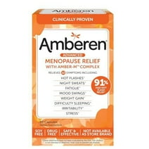 Amberen Multi-Symptom Menopause Relief Supplements for Women, Hot Flash & Night Sweats Relief, 60 count