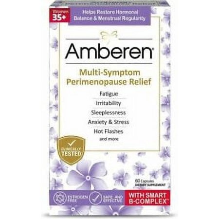 Amberen Multisymptom Perimenopause Relief Supplement 60Caps Exp 04/2023+ #1262
