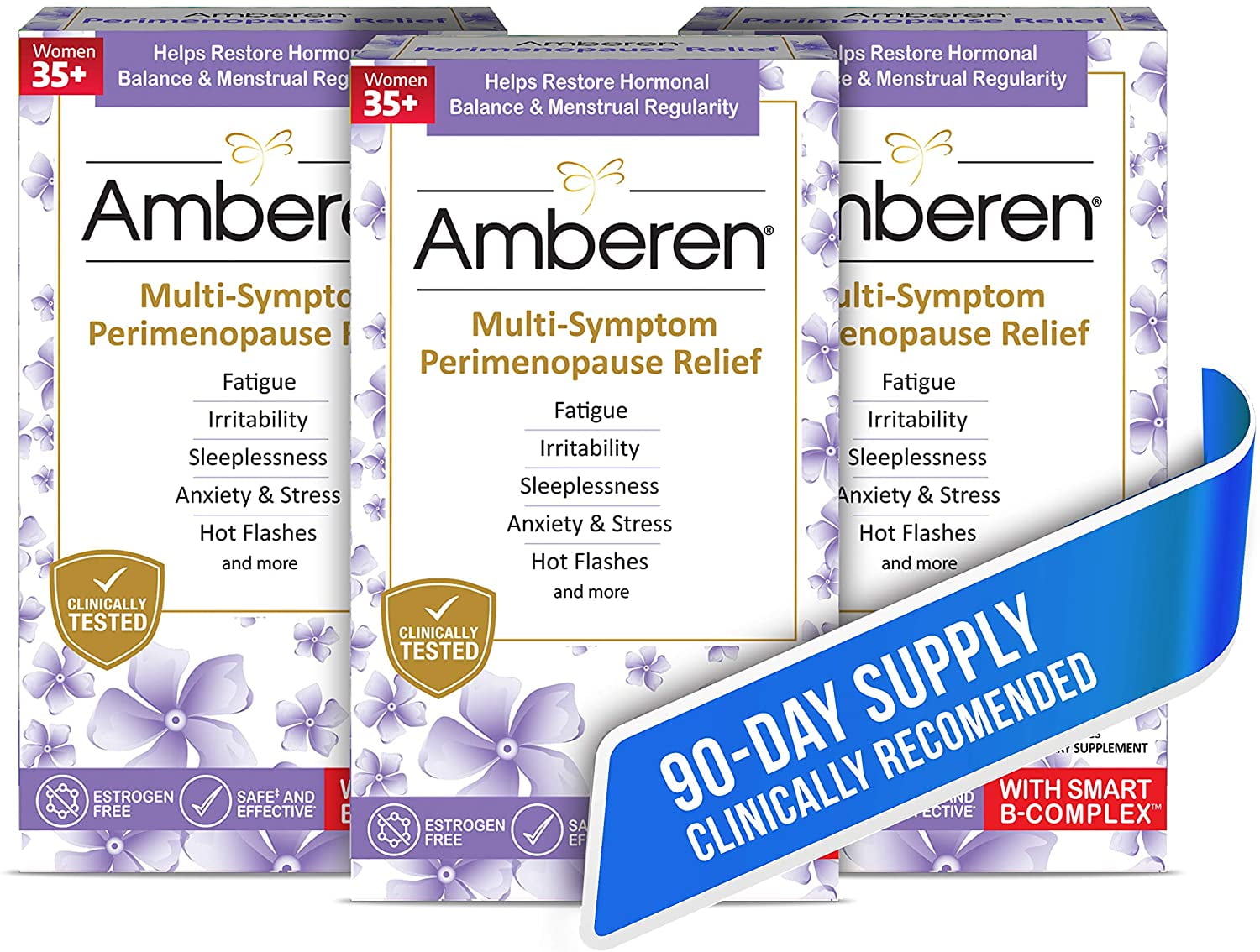 Amberen Peri Safe MultiSymptom Perimenopause Relief Helps Restore Menstrual Regularity