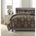 thumbnail image 1 of Ashley Amberlin Queen Comforter Set in Onyx and Gold Color Q327003Q, 1 of 3