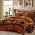 thumbnail image 1 of Amberspace Embroidery 7-piece Bed in a Bag Comforter Set with Sheets,Burnt Orange,Queen, 1 of 9