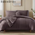 thumbnail image 1 of Amberspace 7-piece Bed in a Bag Comforter Set with Sheets,Deep Purple,Full, 1 of 7