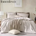 thumbnail image 1 of Amberspace Cationic Dyeing 7-piece Bed in a Bag Comforter Set with Sheets,Oatmeal Beige,Queen, 1 of 6