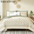 thumbnail image 1 of Amberspace Boho 7-piece Bed in a Bag Comforter Set with Sheets,Olive Green,Queen, 1 of 8