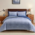 thumbnail image 1 of Amberspace Reversible Checkered 7-piece Bed in a Bag Comforter Set with Sheets,Ocean Blue,Full, 1 of 8