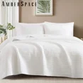 thumbnail image 1 of Amberspace Lightweight 3-Piece Bed in a Bag Quilt Set with Pillow Shams,White,Twin, 1 of 8