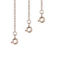 thumbnail image 1 of Amberta 14K Rose Gold Plated on 925 Sterling Silver 2 mm Thick Curb Chain Extender Set for Women - Extension for Necklace Bracelet or Anklet - Contains 3 Sizes - 1 inch 2 inch and 4 inch, 1 of 5