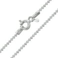 thumbnail image 1 of Amberta 925 Sterling Silver 1.1 mm Ball Chain Necklace for Men Women | 925 Silver Chain for Men Women | Silver Dog Tag Chain for Men | Silver Beaded Necklace for Women: 28 inch / 70 cm, 1 of 6