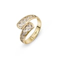 thumbnail image 1 of Amberta Real Italian 14ct Gold Diamond Wrap Ring for Women | Solid 14ct Gold Ring for Women Non Tarnish Spiral Gift for Her: 8.5, 1 of 6
