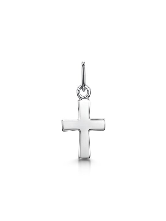 Unisex 925 Sterling Silver Cross Pendant: Small Plain Cross