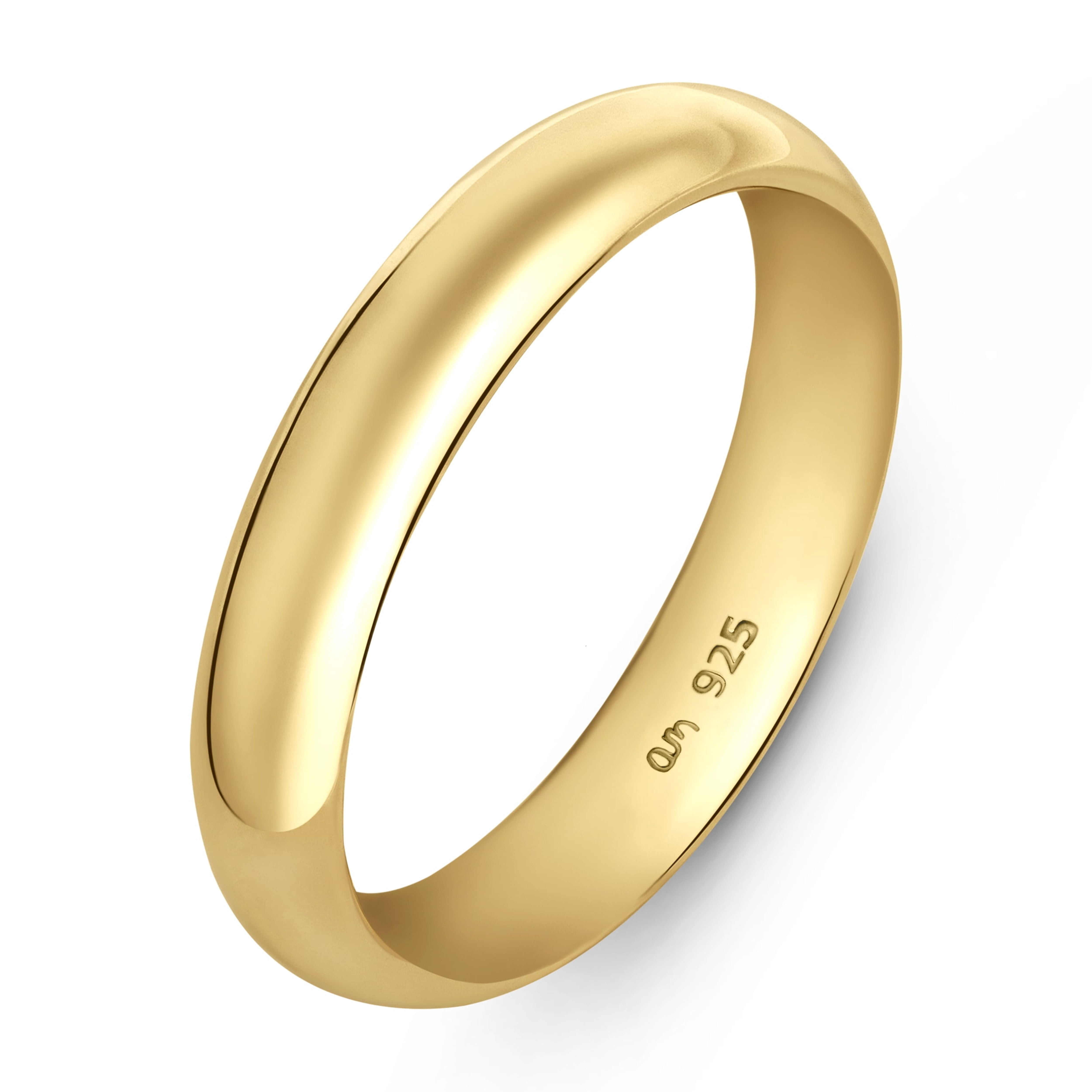 Amberta 925 Sterling Silver Wedding Band for Women Men, White Gold Rose Amberta 925 Sterling Silver Wedding Band for Women Men, White Gold Rose