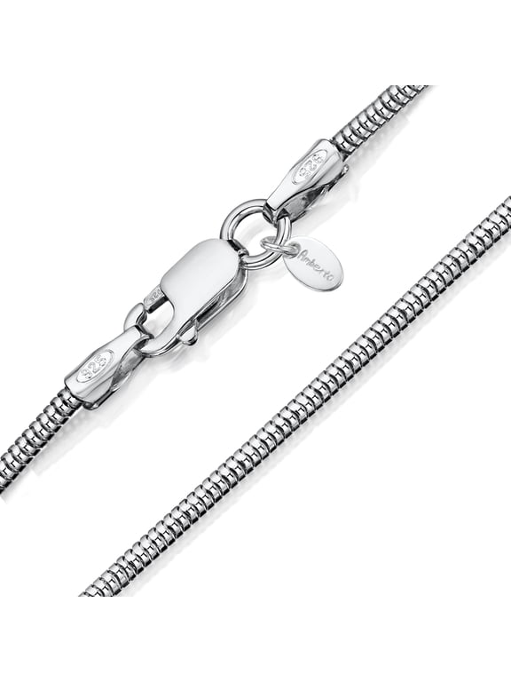 Women 925 Sterling Silver 1.4 mm Snake Chain Necklace: 24 inch/ 60 cm