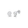 thumbnail image 1 of Amberta Women 925 Sterling Silver Celestial Stud Earrings: Spiral Stud Earrings, 1 of 6