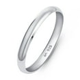 thumbnail image 1 of Amberta Women 925 Sterling Silver Wedding Band Ring: 2.5 mm Sterling Silver Wedding Ring for Women – Size 7, 1 of 5