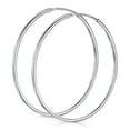 thumbnail image 1 of Amberta Women’s 925 Sterling Silver 40 mm Hoop Earrings, 1 of 6