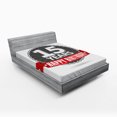 thumbnail image 1 of Ambesonne 15th Birthday Fitted Sheet, 15 Emblem, Full Size, Red Grey and White, 1 of 2