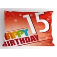 thumbnail image 1 of Ambesonne 15th Birthday Pillow Sham, 15th Birthday Concept, 36" X 20", Multicolor, 1 of 2