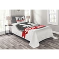 thumbnail image 1 of Ambesonne 15th Birthday Quilted Bedspread Set 2 Pcs, 15 Emblem, Twin Size, Red Grey and White, 1 of 3
